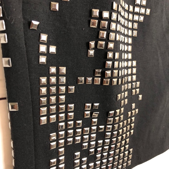 River Island Mini Skirt Studded Rocker Stretch - Picture 8 of 8